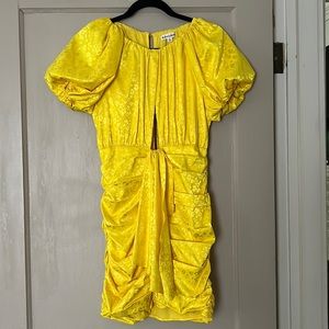 For love & lemons puff sleeve dress with flowers